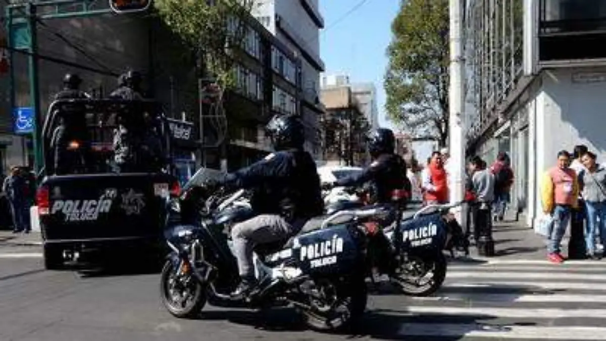 Policía Municipal en el Centro de Toluca